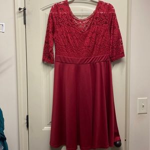 Vintage floral lace cocktail dress